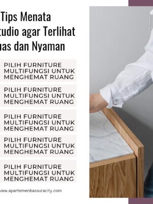 Tips menata apartemen type studio