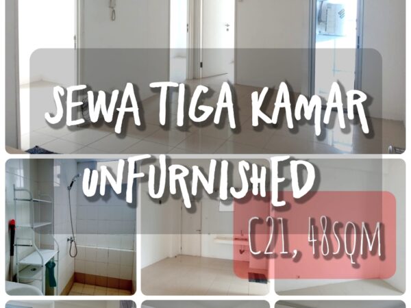 Sewa 3BR kosongan apartemen Bassura City