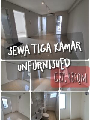 Sewa 3BR kosongan apartemen Bassura City