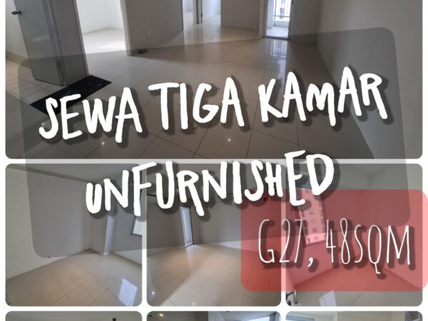 Sewa 3BR kosongan apartemen Bassura City
