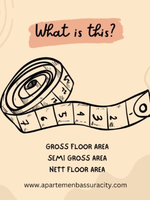 Perbedaan luas gross semi gross dan nett floor dalam apartemen