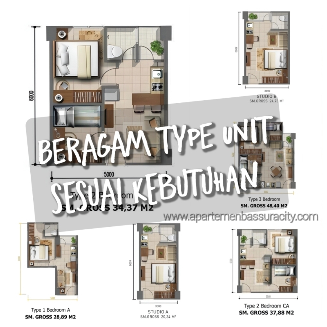 Tipe unit Bassura city